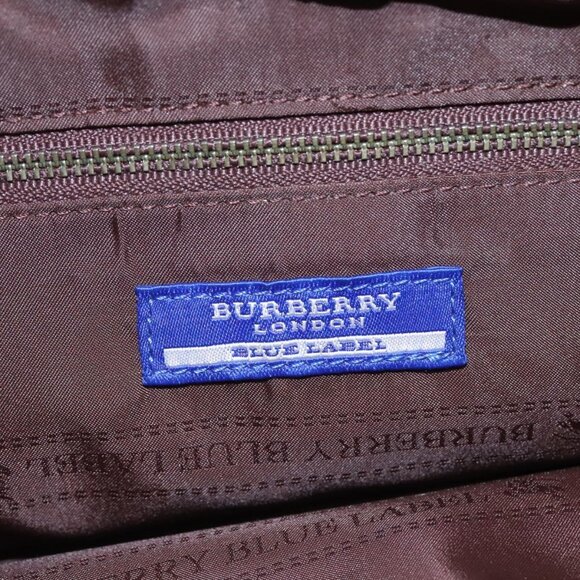 BURBERRY Blue Label Hand Bag Leather 2way Gold - Picture 10 of 15
